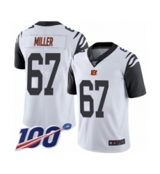 Men's Cincinnati Bengals #67 John Miller Limited White Rush Vapor Untouchable 100th Season Football Jersey