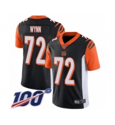 Men's Cincinnati Bengals #72 Kerry Wynn Black Team Color Vapor Untouchable Limited Player 100th Season Football Jersey