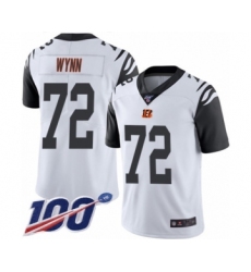 Men's Cincinnati Bengals #72 Kerry Wynn Limited White Rush Vapor Untouchable 100th Season Football Jersey