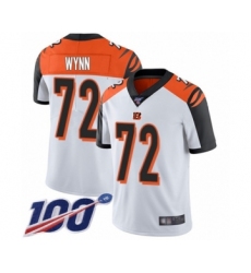 Men's Cincinnati Bengals #72 Kerry Wynn White Vapor Untouchable Limited Player 100th Season Football Jersey