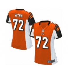 Women's Cincinnati Bengals #72 Kerry Wynn Game Orange Alternate Football Jersey