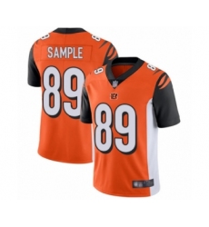 Men's Cincinnati Bengals #89 Drew Sample Orange Alternate Vapor Untouchable Limited Player Football Jersey