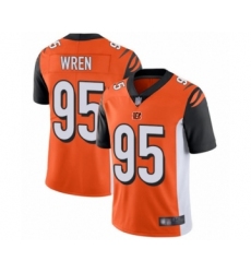 Men's Cincinnati Bengals #95 Renell Wren Orange Alternate Vapor Untouchable Limited Player Football Jersey
