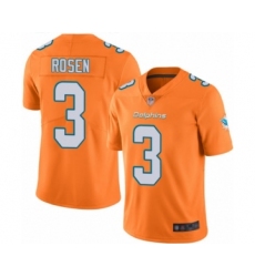Men's Miami Dolphins #3 Josh Rosen Limited Orange Rush Vapor Untouchable Football Jersey