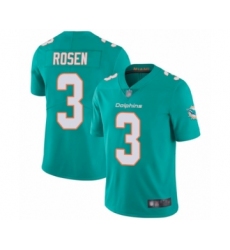 Youth Miami Dolphins #3 Josh Rosen Aqua Green Team Color Vapor Untouchable Limited Player Football Jersey