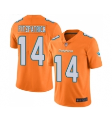 Youth Miami Dolphins #14 Ryan Fitzpatrick Limited Orange Rush Vapor Untouchable Football Jersey