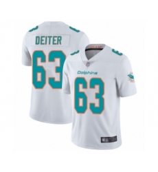 Men's Miami Dolphins #63 Michael Deiter White Vapor Untouchable Limited Player Football Jersey