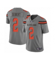 Women's Cleveland Browns #2 Austin Seibert Limited Gray Inverted Legend Football Jersey