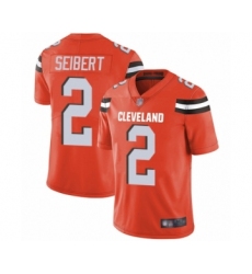 Youth Cleveland Browns #2 Austin Seibert Orange Alternate Vapor Untouchable Limited Player Football Jersey