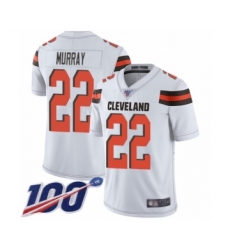 Men's Cleveland Browns #22 Eric Murray White Vapor Untouchable Limited Player 100th Season Football Jersey