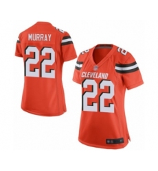 Women's Cleveland Browns #22 Eric Murray Game Orange Alternate Football Jersey