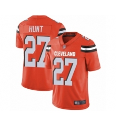 Youth Cleveland Browns #27 Kareem Hunt Orange Alternate Vapor Untouchable Limited Player Football Jersey