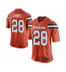 Men's Cleveland Browns #28 Phillip Gaines Game Orange Alternate Football Jersey