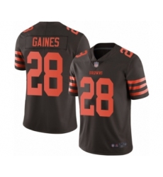 Men's Cleveland Browns #28 Phillip Gaines Limited Brown Rush Vapor Untouchable Football Jersey