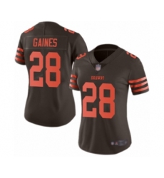 Women's Cleveland Browns #28 Phillip Gaines Limited Brown Rush Vapor Untouchable Football Jersey