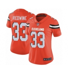 Women's Cleveland Browns #33 Sheldrick Redwine Orange Alternate Vapor Untouchable Limited Player Football Jersey