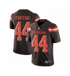 Men's Cleveland Browns #44 Sione Takitaki Brown Team Color Vapor Untouchable Limited Player Football Jersey