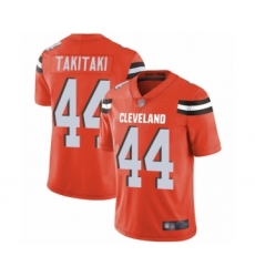 Men's Cleveland Browns #44 Sione Takitaki Orange Alternate Vapor Untouchable Limited Player Football Jersey
