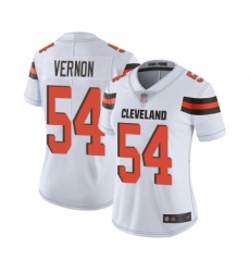 Women's Cleveland Browns #54 Olivier Vernon White Vapor Untouchable Limited Player Football Jersey