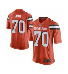 Men's Cleveland Browns #70 Kendall Lamm Game Orange Alternate Football Jersey