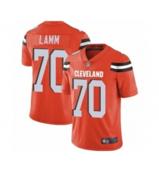 Men's Cleveland Browns #70 Kendall Lamm Orange Alternate Vapor Untouchable Limited Player Football Jersey