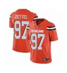 Youth Cleveland Browns #97 Anthony Zettel Orange Alternate Vapor Untouchable Limited Player Football Jersey
