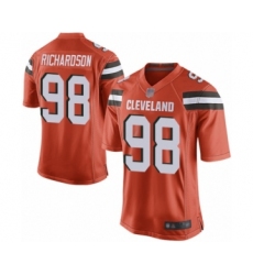 Men's Cleveland Browns #98 Sheldon Richardson Game Orange Alternate Football Jersey