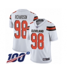 Men's Cleveland Browns #98 Sheldon Richardson White Vapor Untouchable Limited Player 100th Season Football Jersey