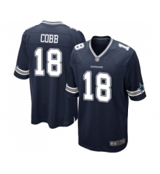Men's Dallas Cowboys #18 Randall Cobb Game Navy Blue Team Color Football Jersey