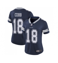 Women's Dallas Cowboys #18 Randall Cobb Navy Blue Team Color Vapor Untouchable Limited Player Football Jersey