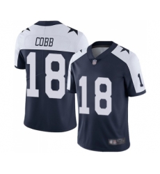 Youth Dallas Cowboys #18 Randall Cobb Navy Blue Throwback Alternate Vapor Untouchable Limited Player Football Jersey