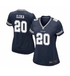Women's Dallas Cowboys #20 George Iloka Game Navy Blue Team Color Football Jersey