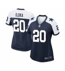 Women's Dallas Cowboys #20 George Iloka Game Navy Blue Throwback Alternate Football Jersey
