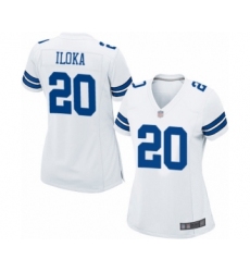 Women's Dallas Cowboys #20 George Iloka Game White Football Jersey