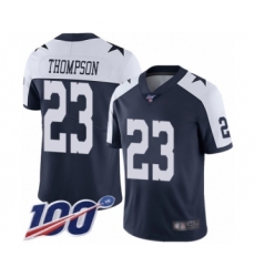 Men's Dallas Cowboys #23 Darian Thompson Navy Blue Throwback Alternate Vapor Untouchable Limited Player 100th Season Football Jersey