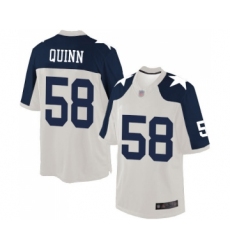 Men's Dallas Cowboys #58 Robert Quinn Limited White Throwback Alternate Football Jersey
