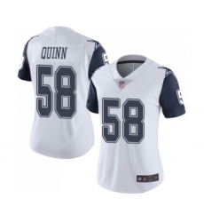 Women's Dallas Cowboys #58 Robert Quinn Limited White Rush Vapor Untouchable Football Jersey