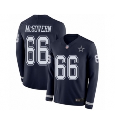 Men's Dallas Cowboys #66 Connor McGovern Limited Navy Blue Therma Long Sleeve Football Jersey
