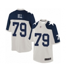Men's Dallas Cowboys #79 Trysten Hill Limited White Throwback Alternate Football Jersey