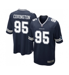 Men's Dallas Cowboys #95 Christian Covington Game Navy Blue Team Color Football Jersey