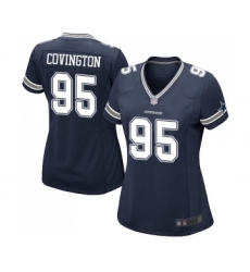 Women's Dallas Cowboys #95 Christian Covington Game Navy Blue Team Color Football Jersey