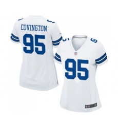 Women's Dallas Cowboys #95 Christian Covington Game White Football Jersey