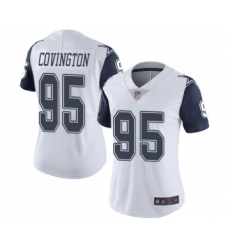 Women's Dallas Cowboys #95 Christian Covington Limited White Rush Vapor Untouchable Football Jersey
