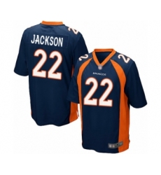 Men's Denver Broncos #22 Kareem Jackson Game Navy Blue Alternate Football Jersey