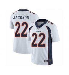 Men's Denver Broncos #22 Kareem Jackson White Vapor Untouchable Limited Player Football Jersey