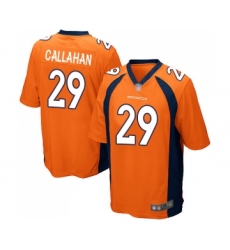 Men's Denver Broncos #29 Bryce Callahan Game Orange Team Color Football Jersey