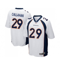 Men's Denver Broncos #29 Bryce Callahan Game White Football Jersey