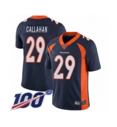 Men's Denver Broncos #29 Bryce Callahan Navy Blue Alternate Vapor Untouchable Limited Player 100th Season Football Jersey