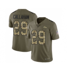 Youth Denver Broncos #29 Bryce Callahan Limited Olive Camo 2017 Salute to Service Football Jersey