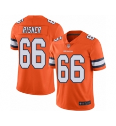 Men's Denver Broncos #66 Dalton Risner Limited Orange Rush Vapor Untouchable Football Jersey